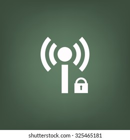 Wireless network access is closed, locked. icon. vector design