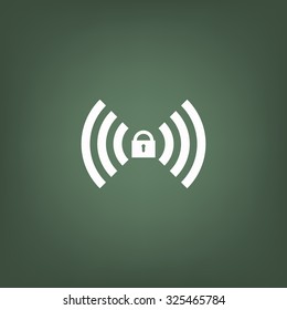 Wireless network access is closed, locked. icon. vector design