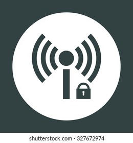 Wireless network access is closed, locked. icon. vector design
