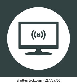 Wireless network access is closed, locked. icon. vector design