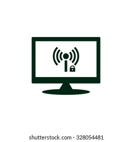 Wireless network access is closed, locked. icon. vector design