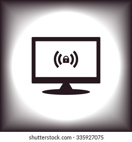 Wireless network access is closed, locked. icon. vector design