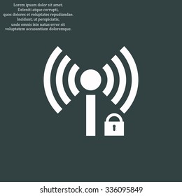 Wireless network access is closed, locked. icon. vector design