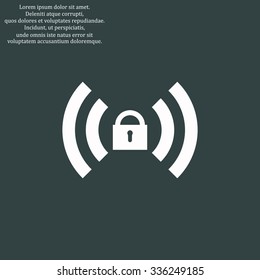 Wireless network access is closed, locked. icon. vector design