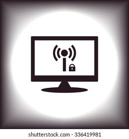 Wireless network access is closed, locked. icon. vector design