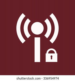 Wireless network access is closed, locked. icon. vector design