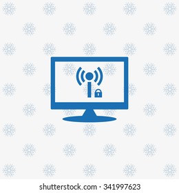 Wireless network access is closed, locked. icon. vector design