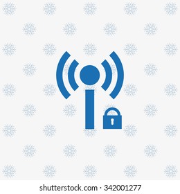 Wireless network access is closed, locked. icon. vector design