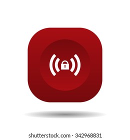 Wireless network access is closed, locked. icon. vector design