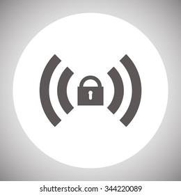 Wireless network access is closed, locked. icon. vector design