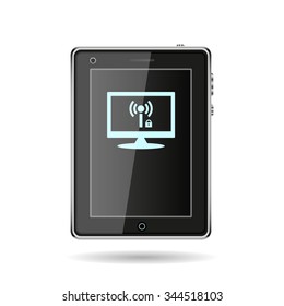 Wireless network access is closed, locked. icon. vector design