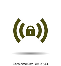 Wireless network access is closed, locked. icon. vector design