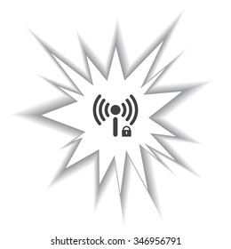 Wireless network access is closed, locked. icon. vector design