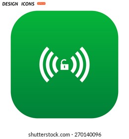 Wireless network access is open, unlocked. icon. vector design