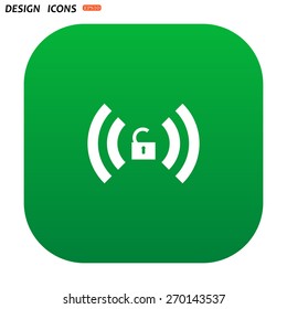 Wireless network access is open, unlocked. icon. vector design