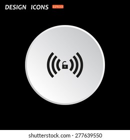 Wireless network access is open, unlocked. icon. vector design