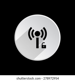 Wireless network access is open, unlocked. icon. vector design