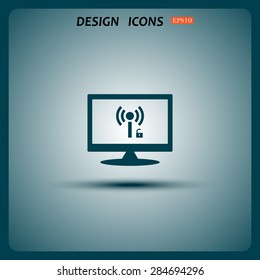 Wireless network access is open, unlocked. icon. vector design