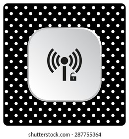 Wireless network access is open, unlocked. icon. vector design