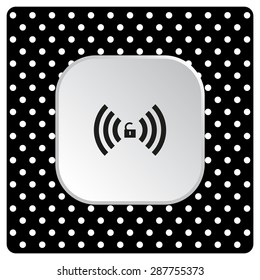 Wireless network access is open, unlocked. icon. vector design