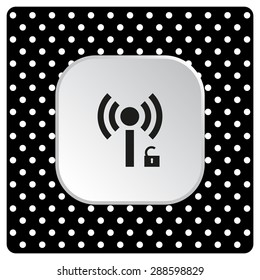 Wireless network access is open, unlocked. icon. vector design