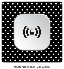 Wireless network access is open, unlocked. icon. vector design