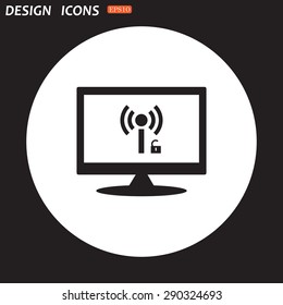 Wireless network access is open, unlocked. icon. vector design