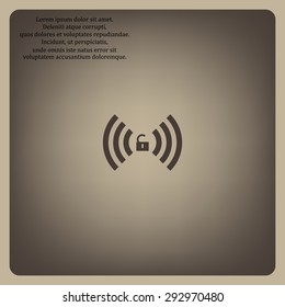 Wireless network access is open, unlocked. icon. vector design