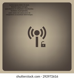 Wireless network access is open, unlocked. icon. vector design