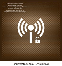 Wireless network access is open, unlocked. icon. vector design