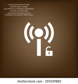 Wireless network access is open, unlocked. icon. vector design