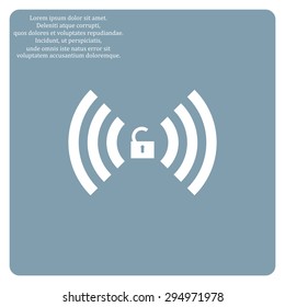 Wireless network access is open, unlocked. icon. vector design