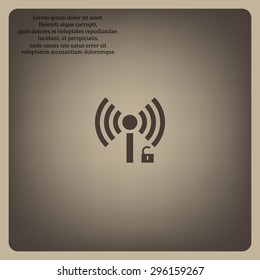 Wireless network access is open, unlocked. icon. vector design