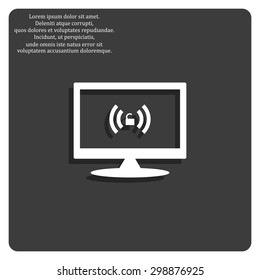 Wireless network access is open, unlocked. icon. vector design