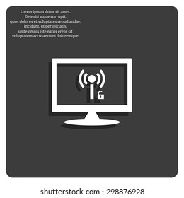 Wireless network access is open, unlocked. icon. vector design