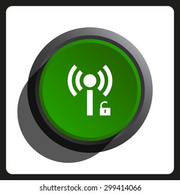 Wireless network access is open, unlocked. icon. vector design