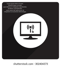 Wireless network access is open, unlocked. icon. vector design