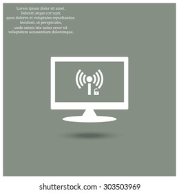 Wireless network access is open, unlocked. icon. vector design