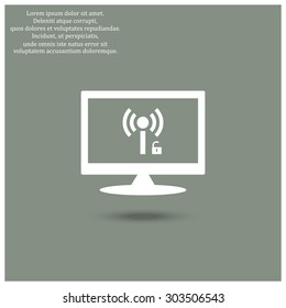 Wireless network access is open, unlocked. icon. vector design