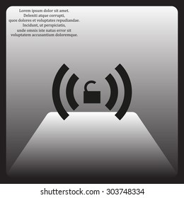 Wireless network access is open, unlocked. icon. vector design