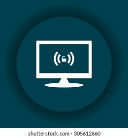 Wireless network access is open, unlocked. icon. vector design