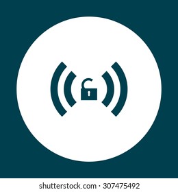 Wireless network access is open, unlocked. icon. vector design