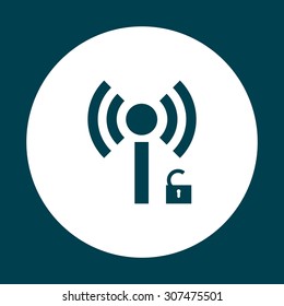 Wireless network access is open, unlocked. icon. vector design