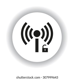 Wireless network access is open, unlocked. icon. vector design