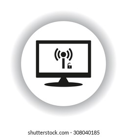 Wireless network access is open, unlocked. icon. vector design