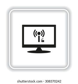 Wireless network access is open, unlocked. icon. vector design