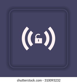 Wireless network access is open, unlocked. icon. vector design