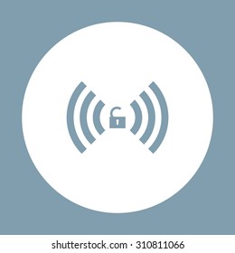 Wireless network access is open, unlocked. icon. vector design