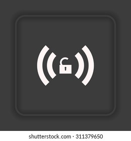 Wireless network access is open, unlocked. icon. vector design