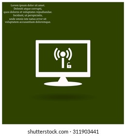 Wireless network access is open, unlocked. icon. vector design